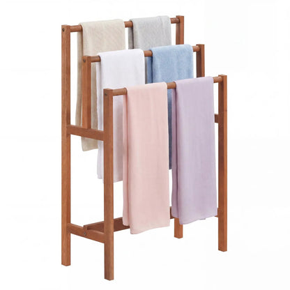 Solid Wood Farmhouse Towel Rack for Small Spaces