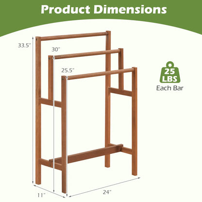 Solid Wood Farmhouse Towel Rack for Small Spaces
