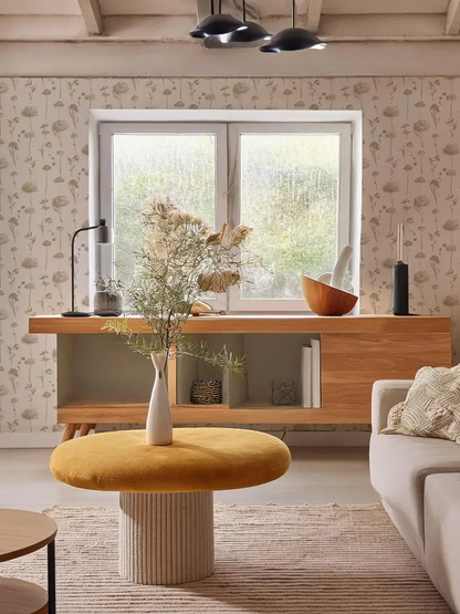 Fresh to Death Wallpaper, small pattern, neutrals - Tampa Home & Garden Store