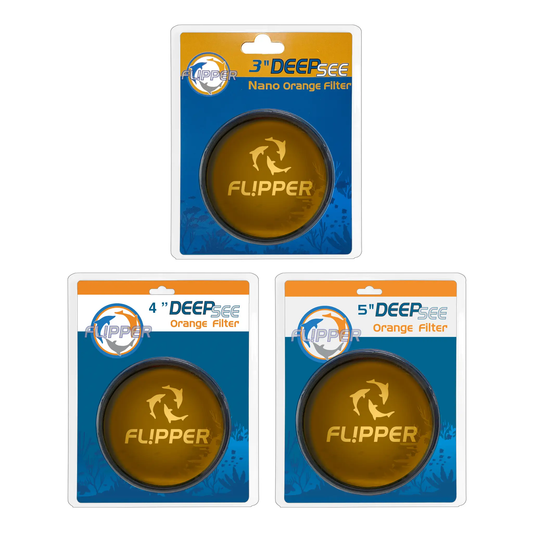 DeepSee Coral Viewer Orange Filter aquarium viewer; 3–5in sizes by Flipper Aquarium Products on Tampa Home & Garden Store
