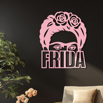 Frida Kahlo Portrait Silhouette – Pink Metal Wall Art - KAFGP165 - Tampa Home & Garden Store