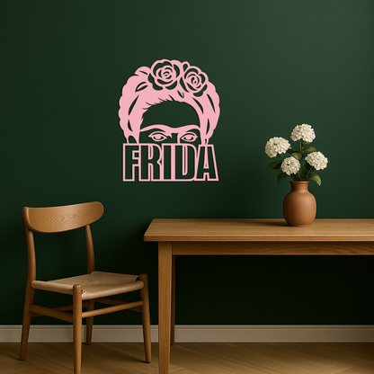 Frida Kahlo Portrait Silhouette – Pink Metal Wall Art - KAFGP165 - Tampa Home & Garden Store