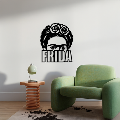 Frida Kahlo Portrait Silhouette – Pink Metal Wall Art - KAFGP165 - Tampa Home & Garden Store