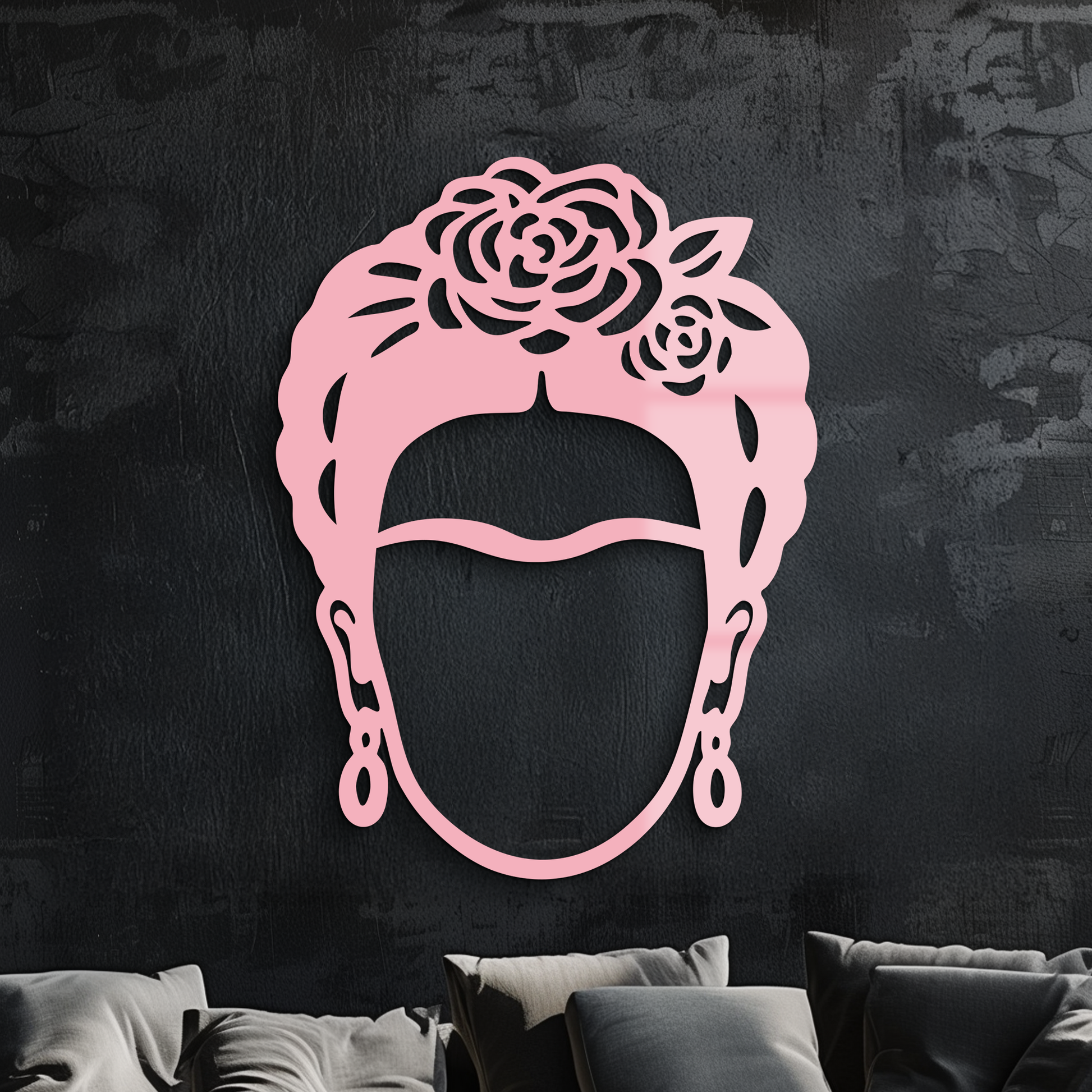Frida Kahlo Silhouette Metal Wall Art – Iconic Feminine Artistic Home Decor - KAFGP032 - Tampa Home & Garden Store