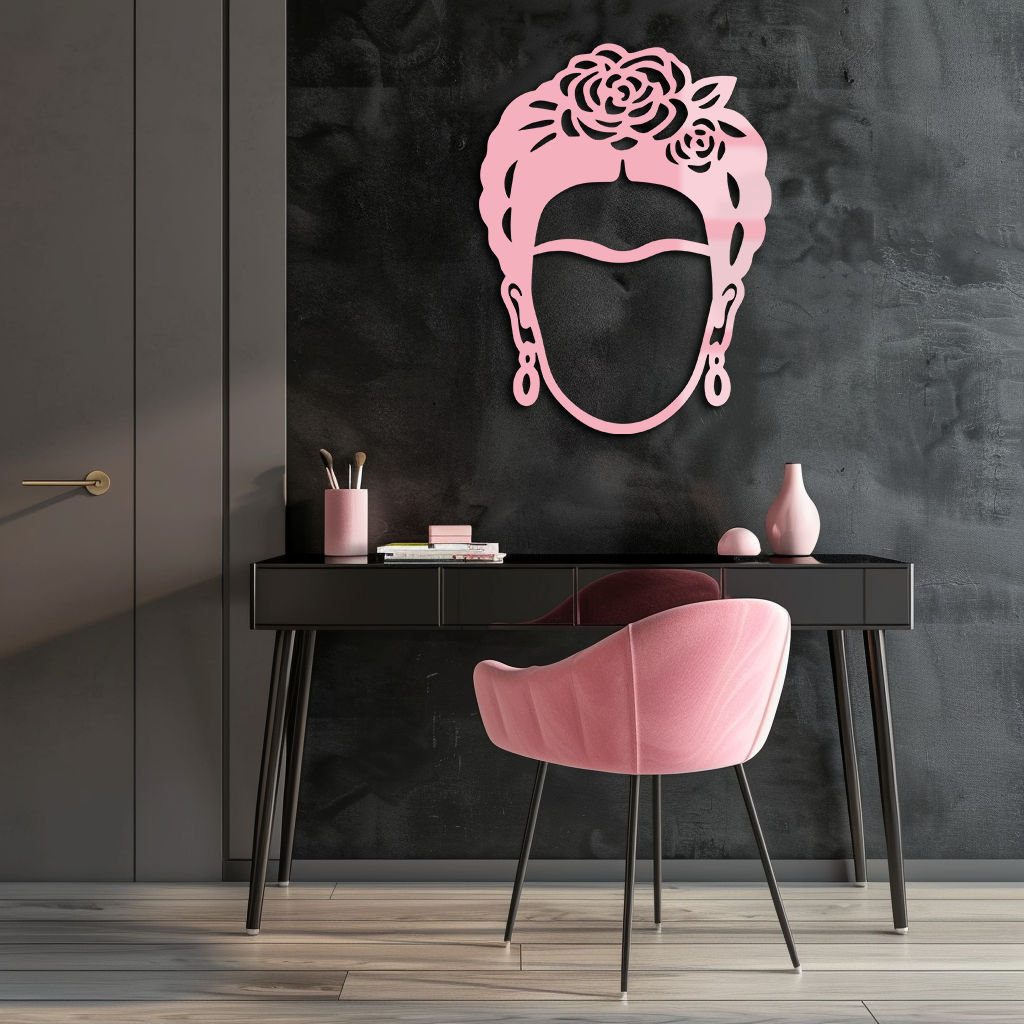Frida Kahlo Silhouette Metal Wall Art – Iconic Feminine Artistic Home Decor - KAFGP032 - Tampa Home & Garden Store