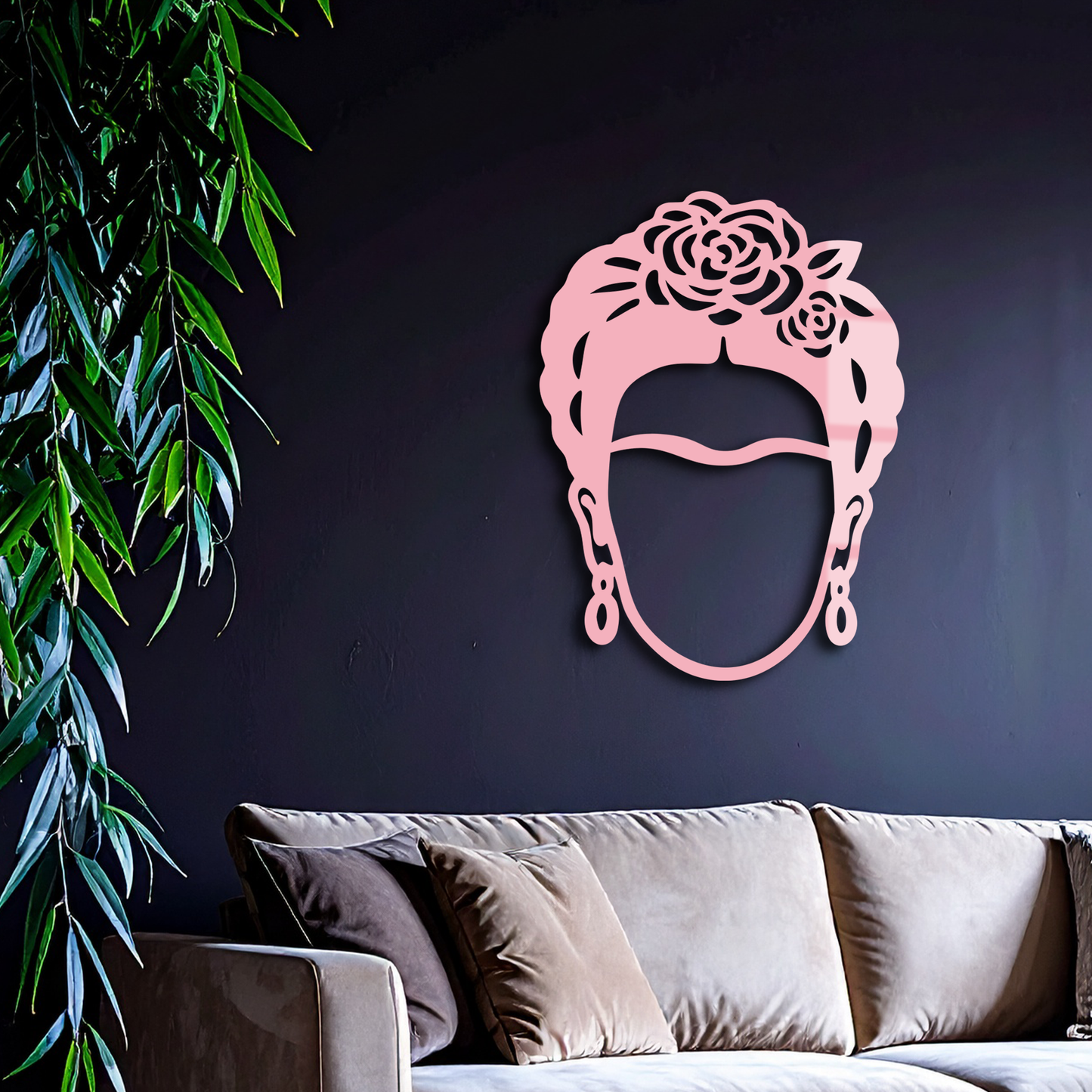 Frida Kahlo Silhouette Metal Wall Art – Iconic Feminine Artistic Home Decor - KAFGP032 - Tampa Home & Garden Store