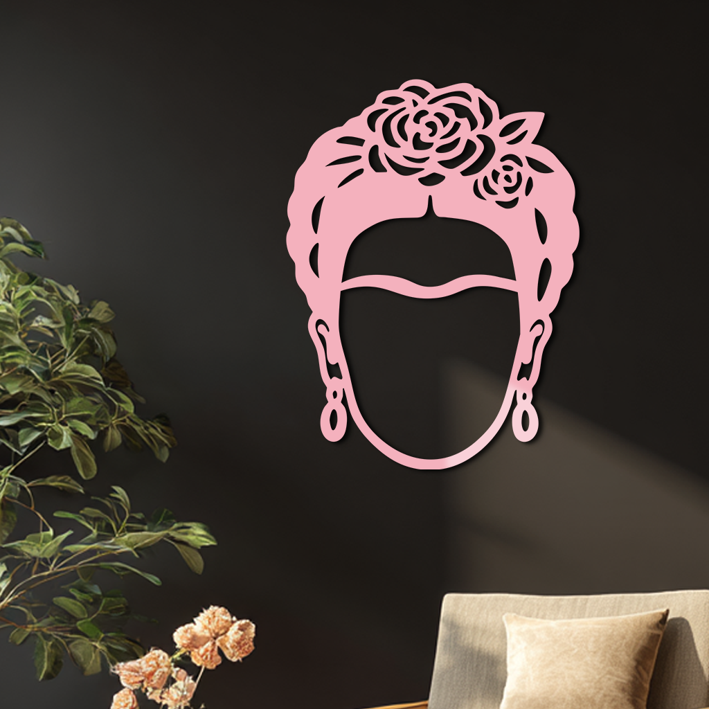 Frida Kahlo Silhouette Metal Wall Art – Iconic Feminine Artistic Home Decor - KAFGP032 - Tampa Home & Garden Store
