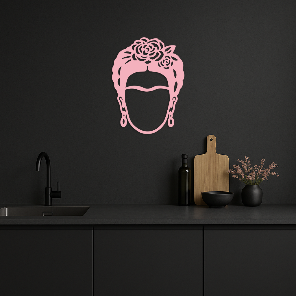 Frida Kahlo Silhouette Metal Wall Art – Iconic Feminine Artistic Home Decor - KAFGP032 - Tampa Home & Garden Store