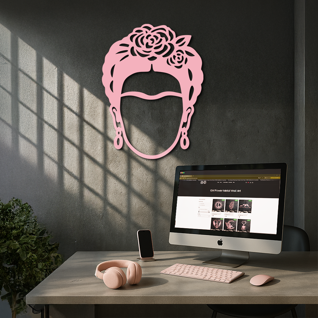 Frida Kahlo Silhouette Metal Wall Art – Iconic Feminine Artistic Home Decor - KAFGP032 - Tampa Home & Garden Store
