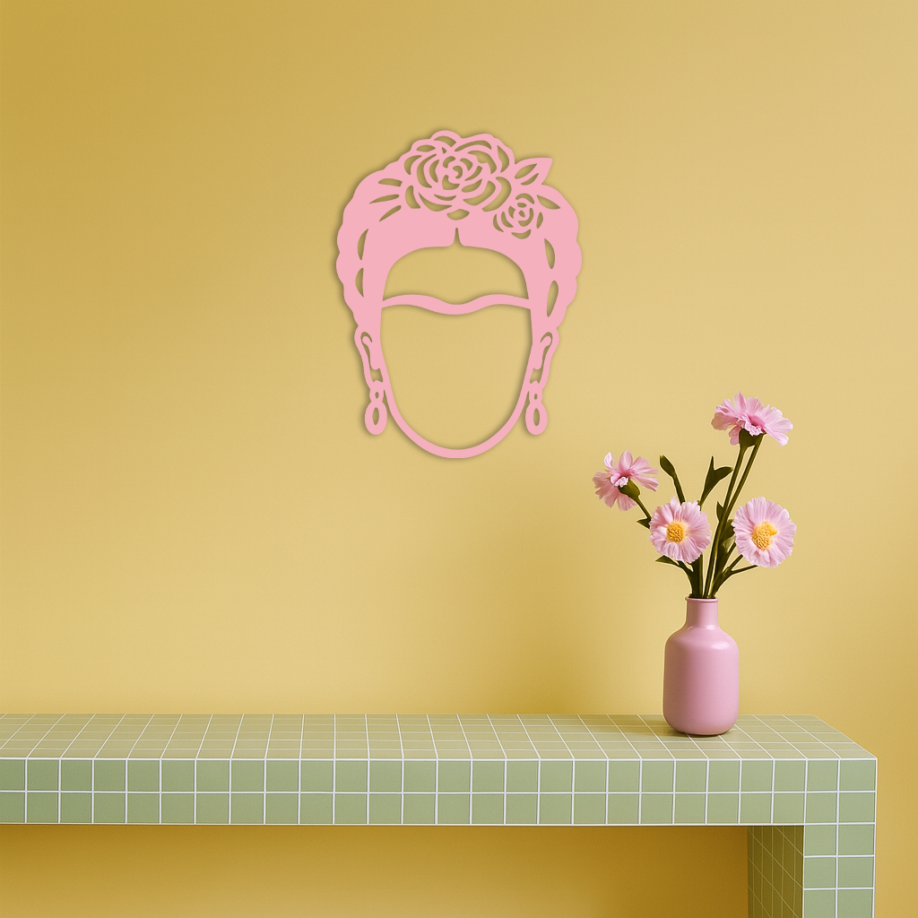 Frida Kahlo Silhouette Metal Wall Art – Iconic Feminine Artistic Home Decor - KAFGP032 - Tampa Home & Garden Store