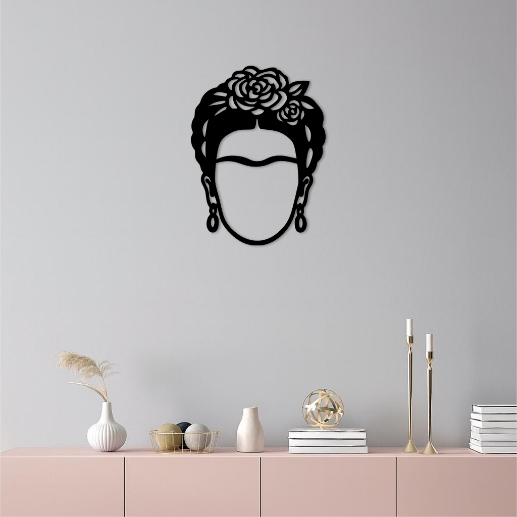 Frida Kahlo Silhouette Metal Wall Art – Iconic Feminine Artistic Home Decor - KAFGP032 - Tampa Home & Garden Store