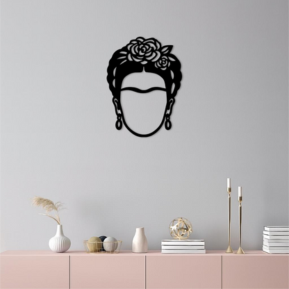 Frida Kahlo Silhouette Metal Wall Art – Iconic Feminine Artistic Home Decor - KAFGP032 - Tampa Home & Garden Store