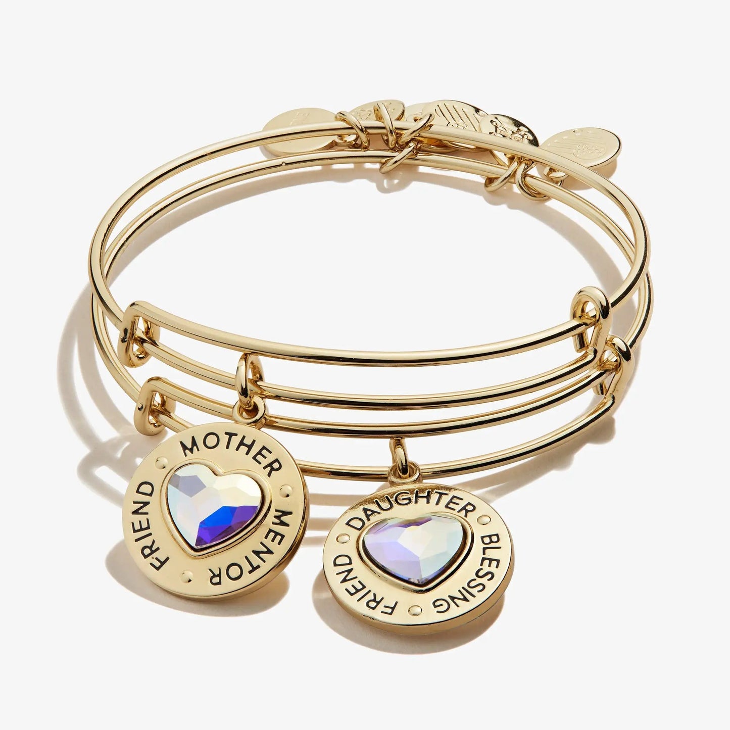 Mother and Daughter Charm Bangles Set of 2