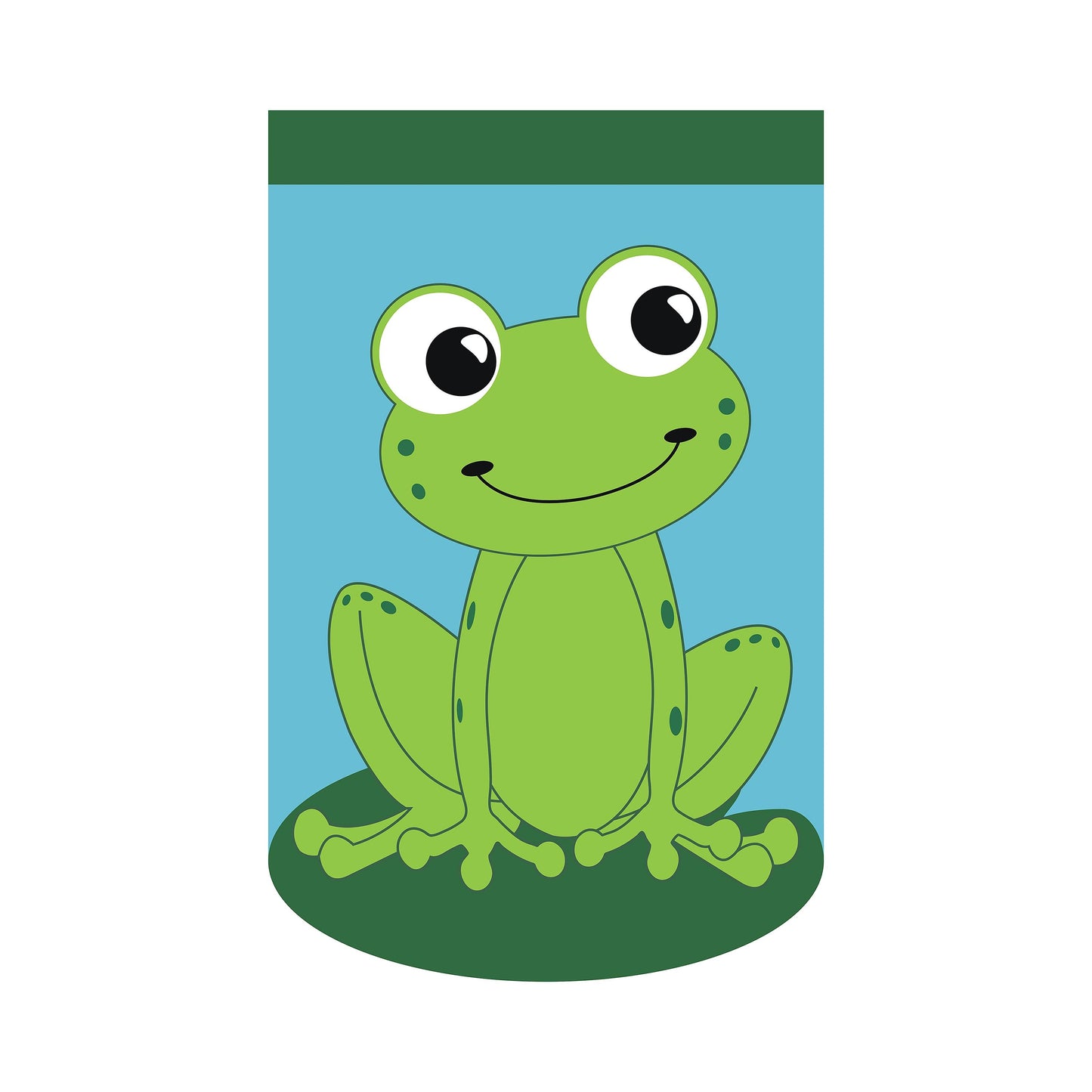 Frog Basic Applique House Flag - Tampa Home & Garden Store