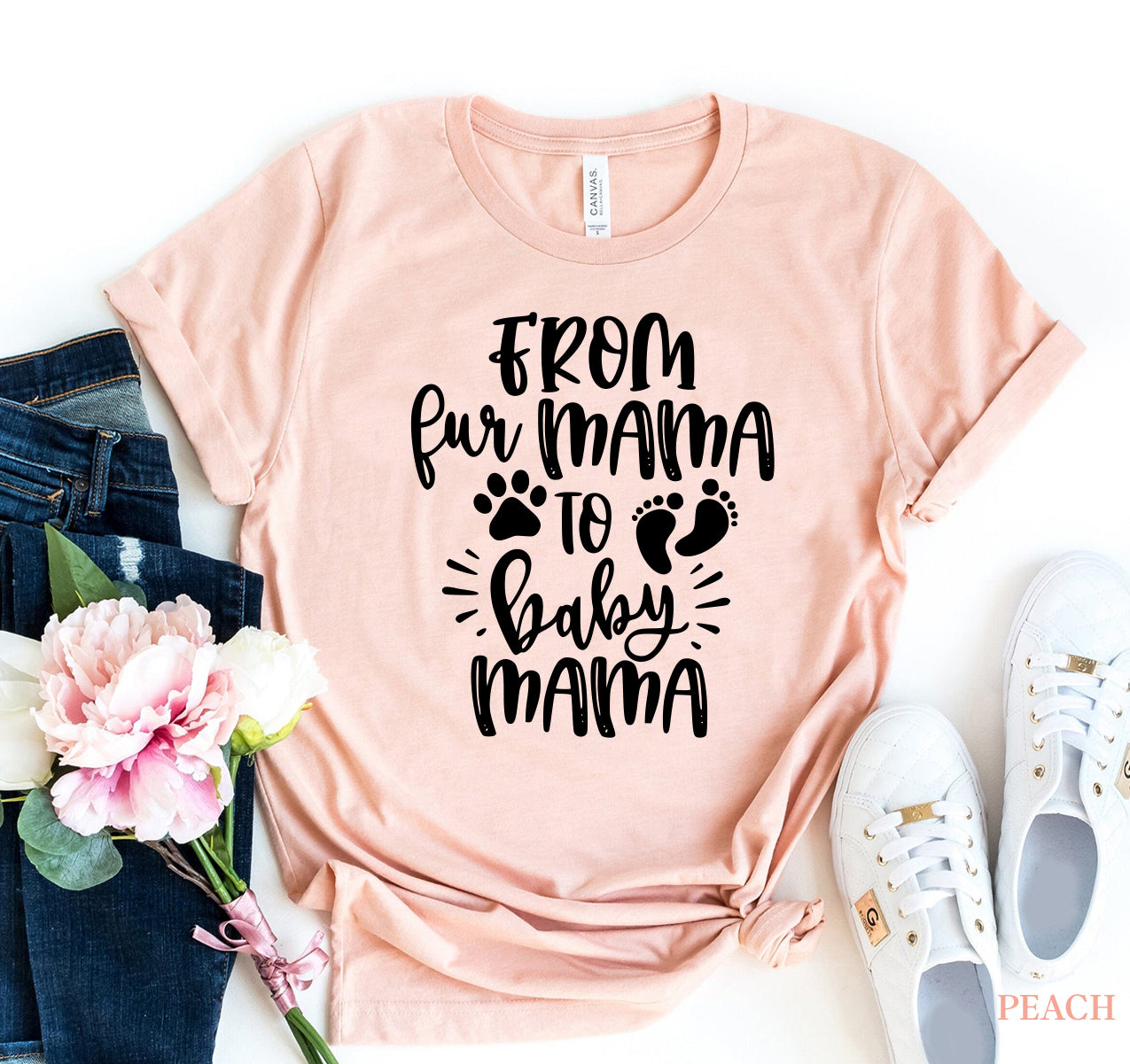 From Fur Mama to Baby Mama T-Shirt - Tampa Home & Garden Store