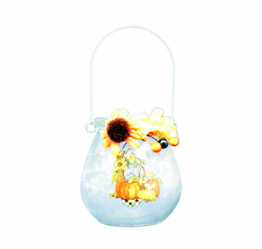 Frosted Glass Harvest Luminary - - Tampa Home & Garden Store