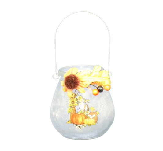 Frosted Glass Harvest Luminary - - Tampa Home & Garden Store