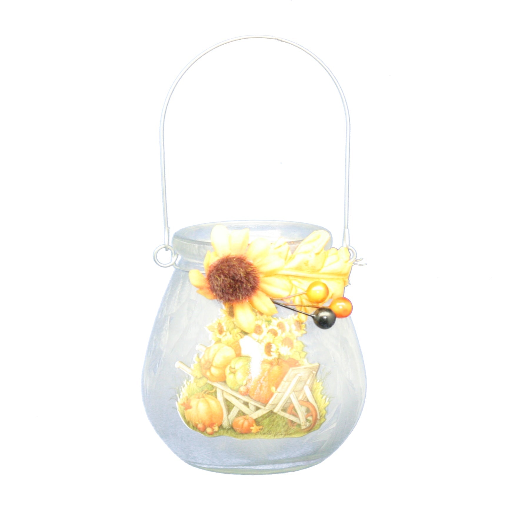 Frosted Glass Harvest Luminary - - Tampa Home & Garden Store