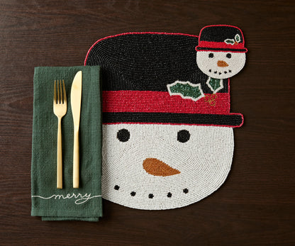 Frosty Snowman Placemat, Christmas Placemat, Snowman Placemat - Tampa Home & Garden Store