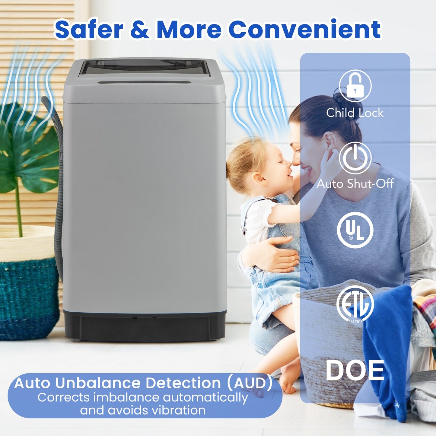Lavadora y secadora totalmente automáticas - Gris