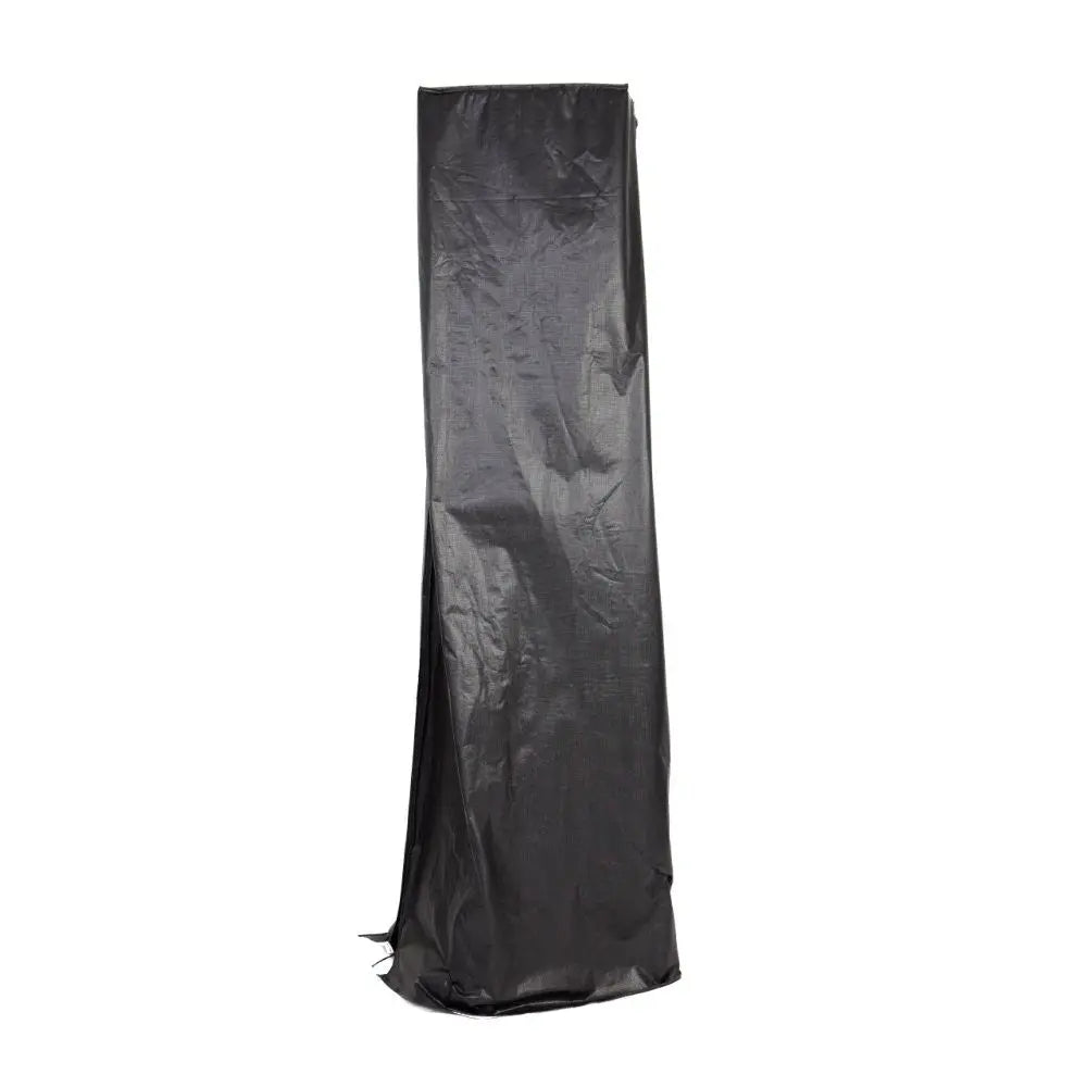 Full-length vinyl cover for Fire Sense Flame patio heater with square reflectors, black outdoor heater cover on Tampa Home & Garden Store