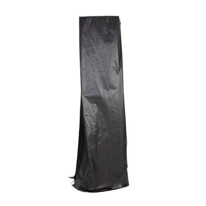 Full-length vinyl cover for Fire Sense Flame patio heater with square reflectors, black outdoor heater cover on Tampa Home & Garden Store