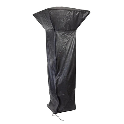 Vinyl cover for Fire Sense gas patio heaters with square reflectors, full-length, black on Tampa Home & Garden Store