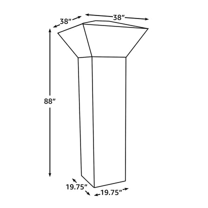 Vinyl cover for Fire Sense gas patio heaters with square reflector; full-length 38x88x19.75 in on Tampa Home & Garden Store