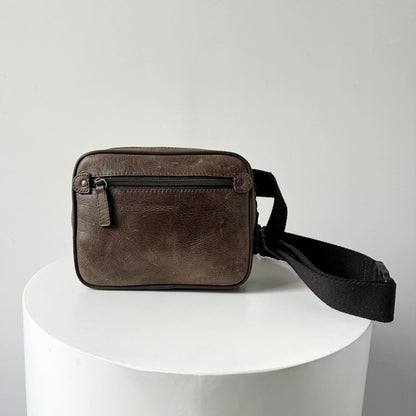 Sac banane en cuir pleine fleur Crazy Horse