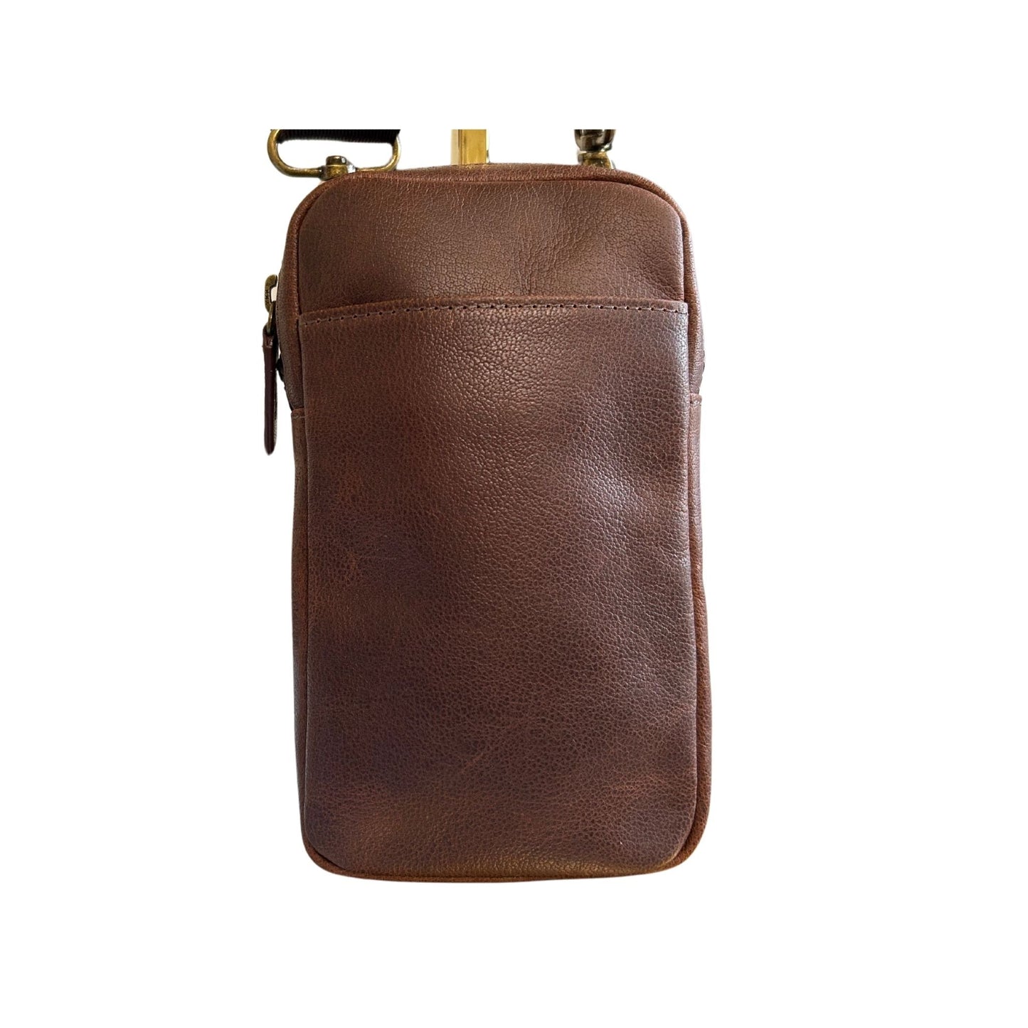 Cambridge Full-Grain Leather Crossbody Phone Bag