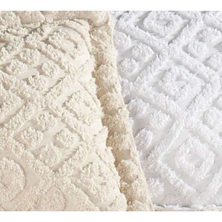 Full size Beige Chenille Cotton Bedspread with Fringe Edges - Tampa Home & Garden Store