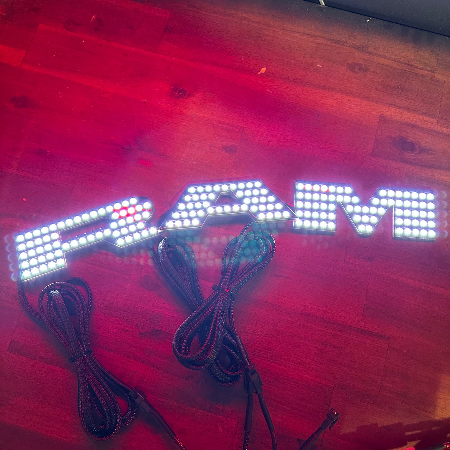 RAM RGBW Flow LED illuminated badge emblem for interior exterior vehicle use on Tampa Home & Garden Store