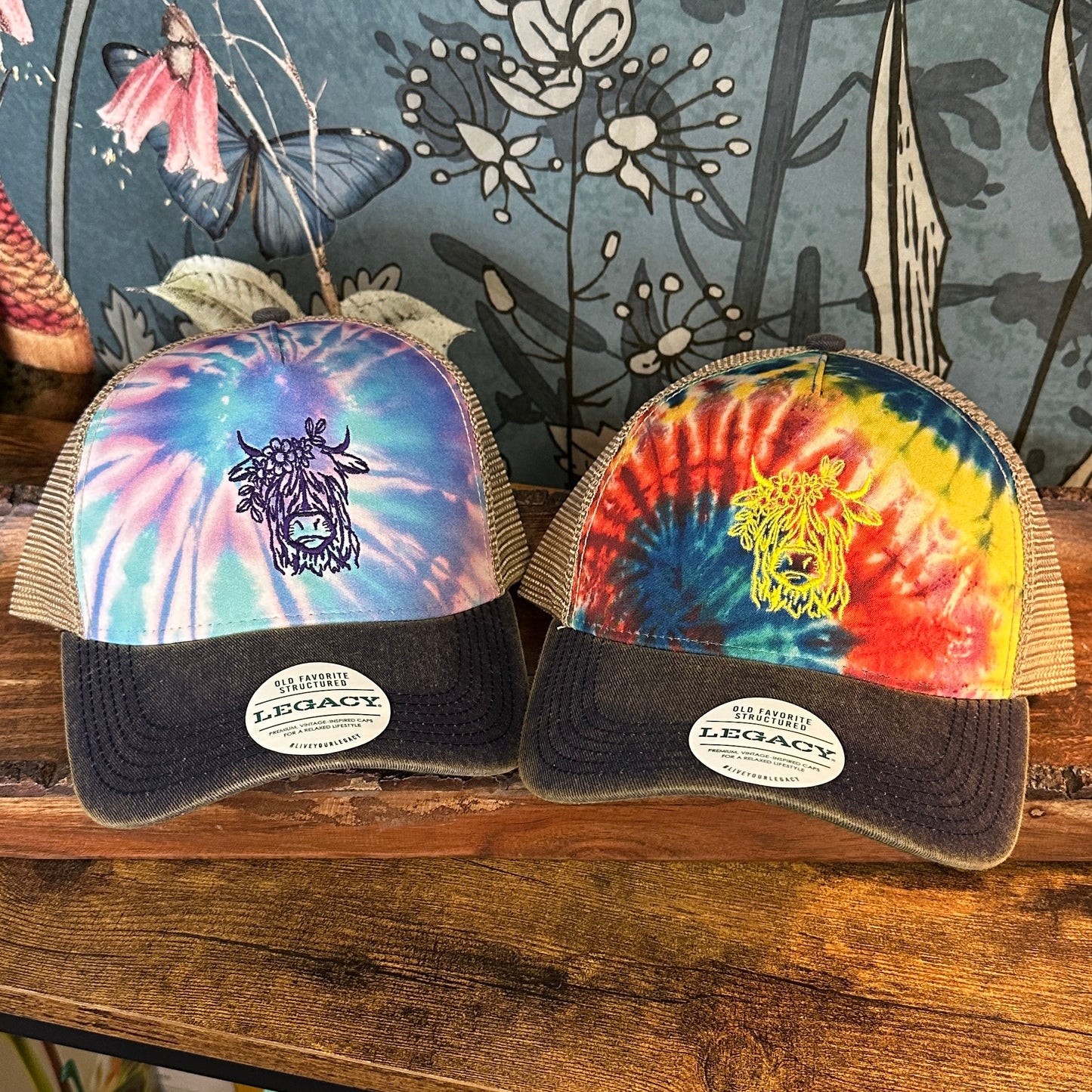 Highland Coo Hairy Cow Embroidered Hat - Multiple Customizable Options