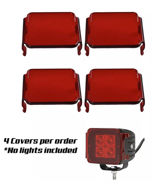 (4) Pieces Red LED Pod Cover - Tampa Home & Garden Store