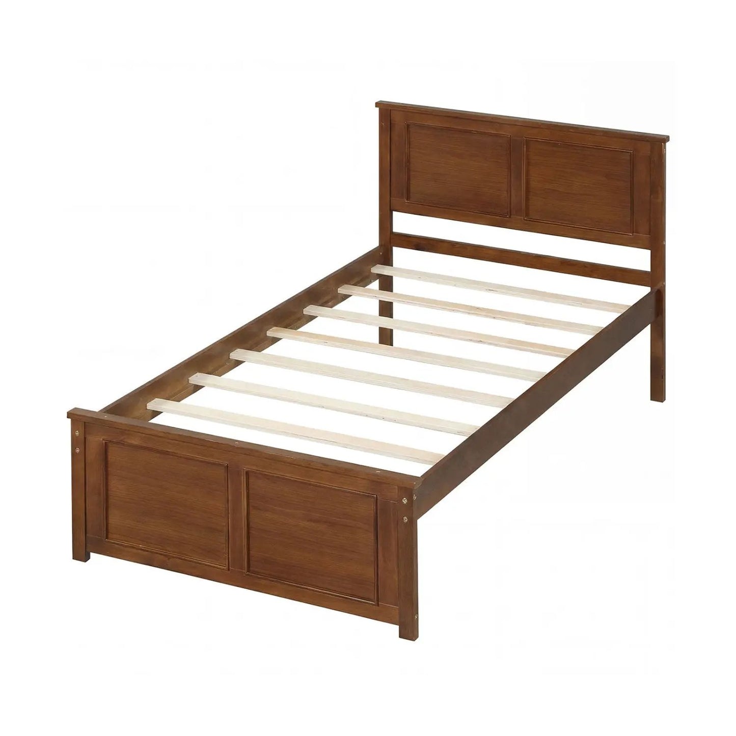 Twin Wooden Platform Bed Frame with Headboard