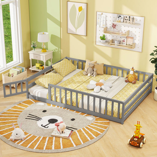 Full Size Floor Bed with Full Length Safety Guardrails - Tampa Home & Garden Store