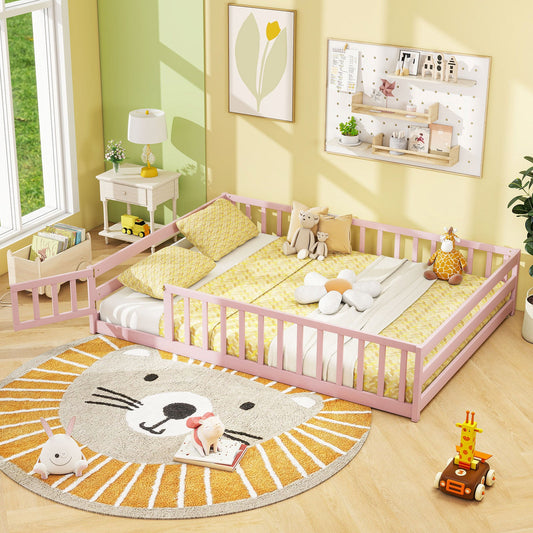 Full Size Floor Bed with Full Length Safety Guardrails - Tampa Home & Garden Store