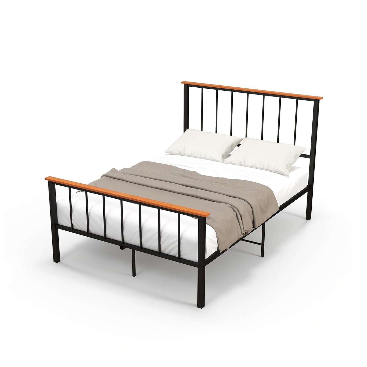 Estructura de cama con cabecero y piecero - Tamaño matrimonial