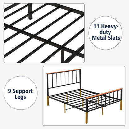 Estructura de cama con cabecero y piecero - Tamaño matrimonial