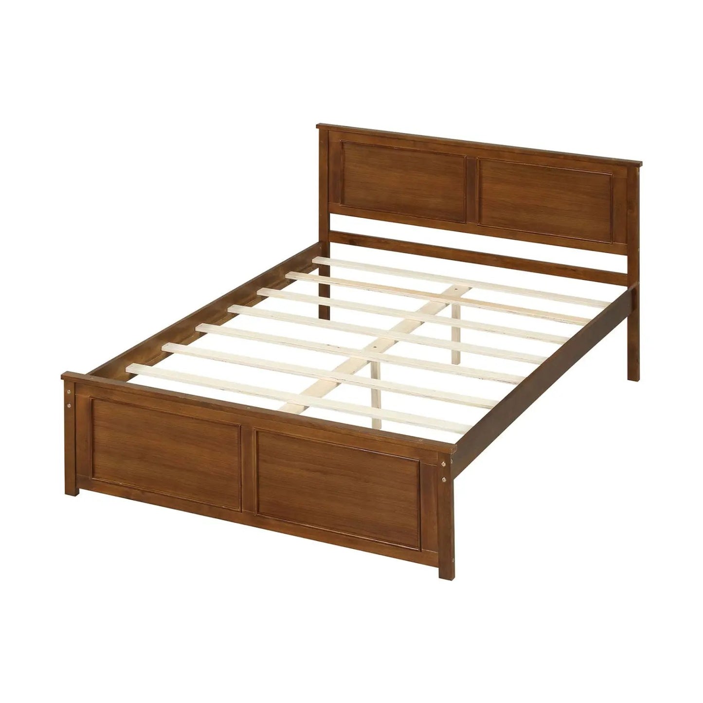 Twin Wooden Platform Bed Frame with Headboard