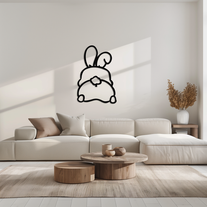 Funny Bunny Butt Metal Wall Art – Playful Easter Rabbit Decor- KAF622 - Tampa Home & Garden Store