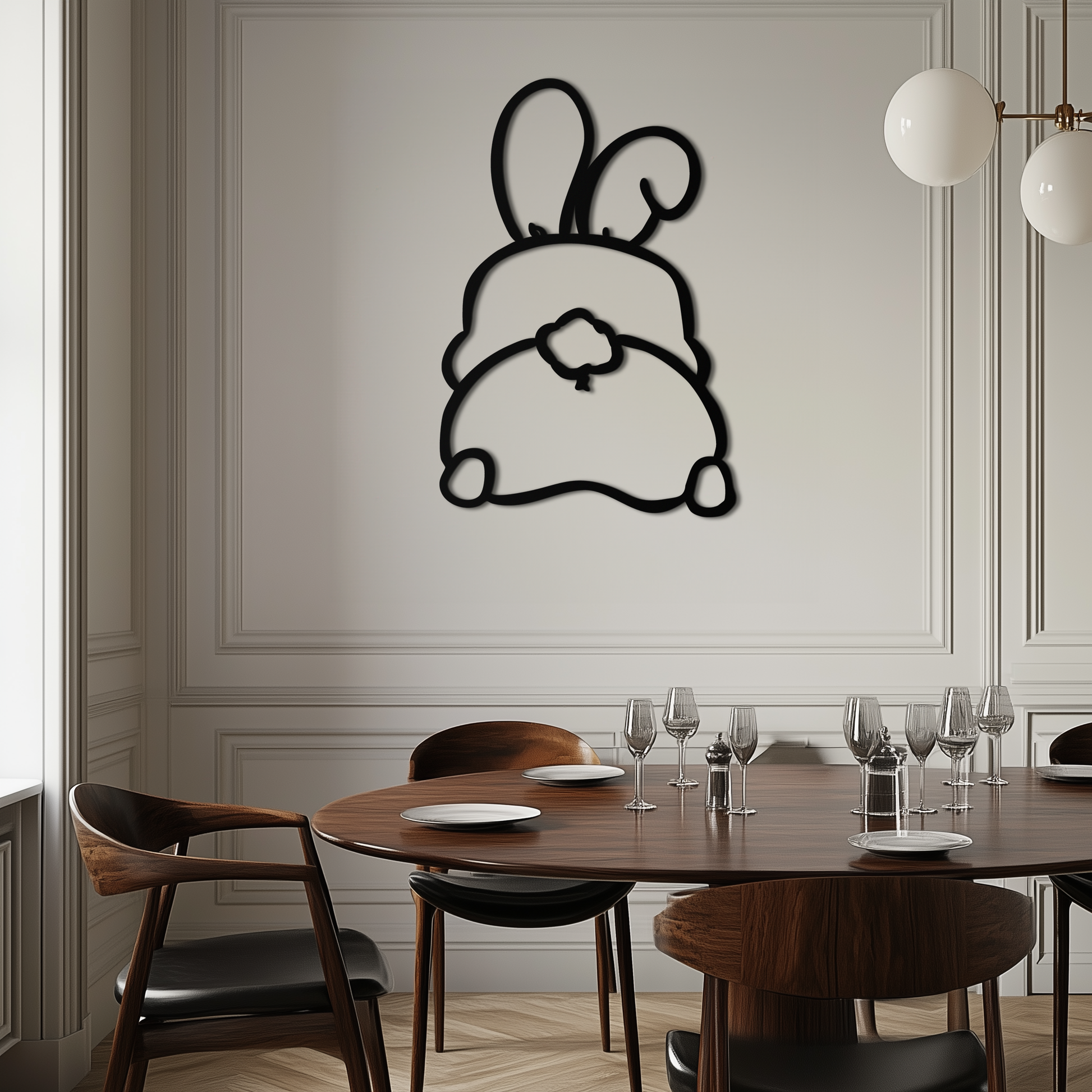 Funny Bunny Butt Metal Wall Art – Playful Easter Rabbit Decor- KAF622 - Tampa Home & Garden Store