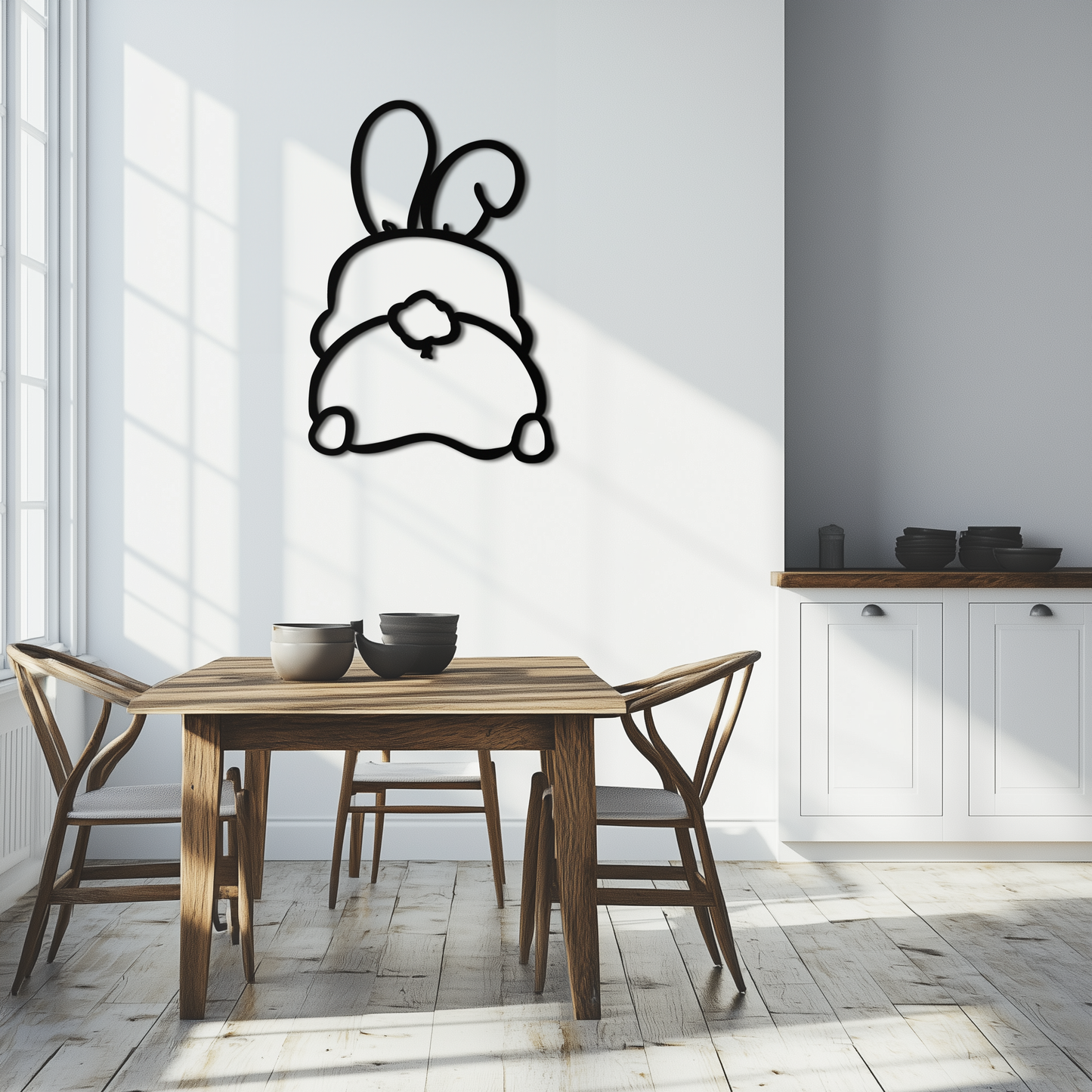 Funny Bunny Butt Metal Wall Art – Playful Easter Rabbit Decor- KAF622 - Tampa Home & Garden Store