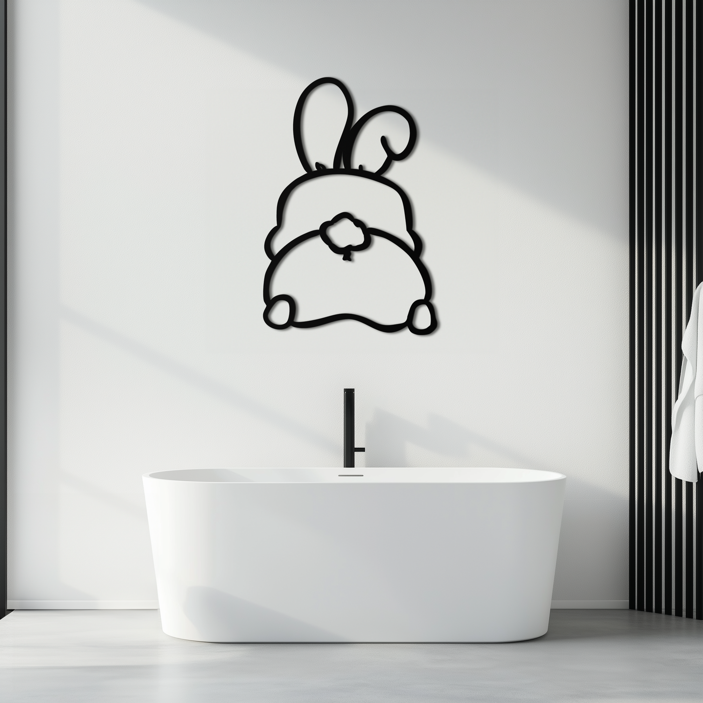 Funny Bunny Butt Metal Wall Art – Playful Easter Rabbit Decor- KAF622 - Tampa Home & Garden Store