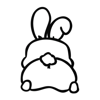 Funny Bunny Butt Metal Wall Art – Playful Easter Rabbit Decor- KAF622 - Tampa Home & Garden Store