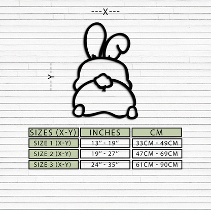 Funny Bunny Butt Metal Wall Art – Playful Easter Rabbit Decor- KAF622 - Tampa Home & Garden Store