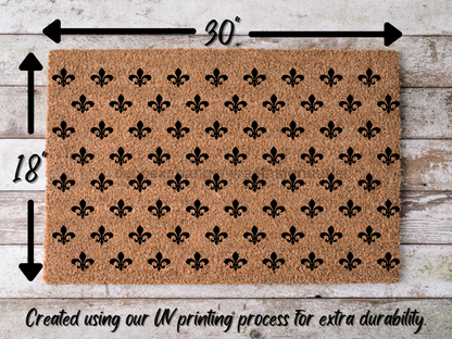 Funny Doormat, Coir Doormat, Welcome Mat, Housewarming Gift, Fleur de Lis Doormat, Front Door Doormat,  Doormat, New Homeowner Gift DECOE-CM-116 - Tampa Home & Garden Store