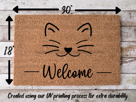 Funny Doormat, Coir Doormat, Welcome Mat, Housewarming Gift, Welcome (cat) Doormat, Cat Front Door Doormat, Welcome Doormat, New Homeowner Gift DECOE-CM-083 - Tampa Home & Garden Store