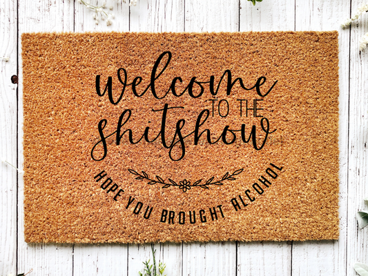 Funny Doormat, Coir Doormat, Welcome Mat, Housewarming Gift, Welcome to the Shit Show Doormat, Front Door Doormat, Doormat, New Homeowner Gift DECOE-CM-110 - Tampa Home & Garden Store