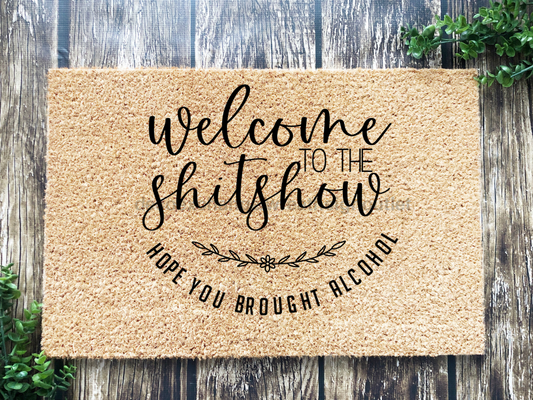 Funny Doormat, Coir Doormat, Welcome Mat, Housewarming Gift, Welcome to the Shit Show Doormat, Front Door Doormat, Doormat, New Homeowner Gift DECOE-CM-110 - Tampa Home & Garden Store